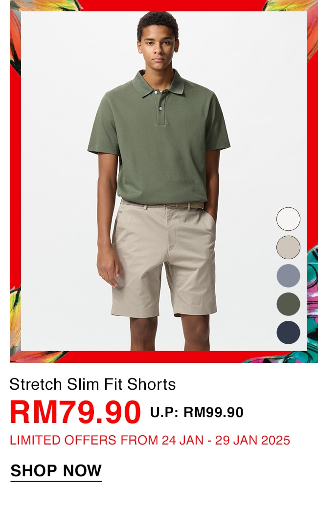 Stretch Slim Fit Shorts