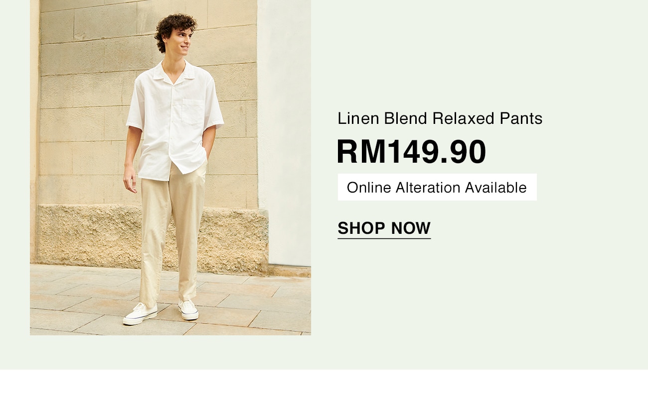 Linen Blend Relaxed Pants