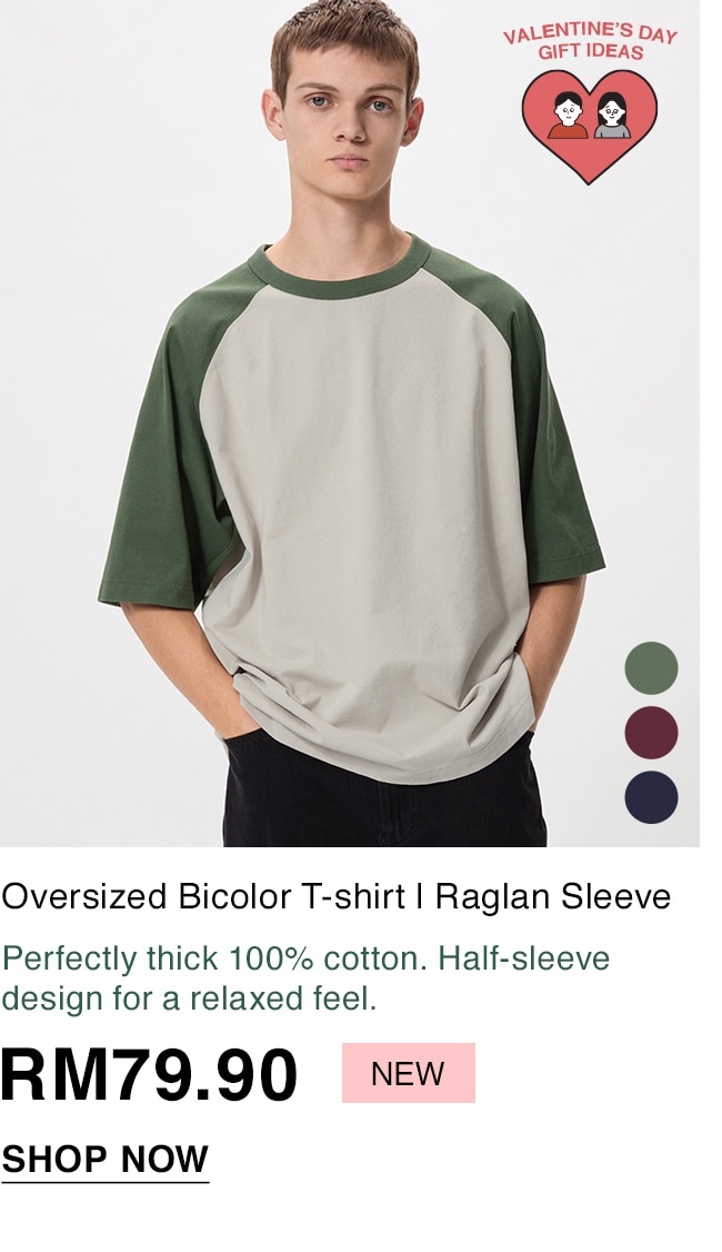 Oversized Bicolor T-shirt | Raglan Sleeve