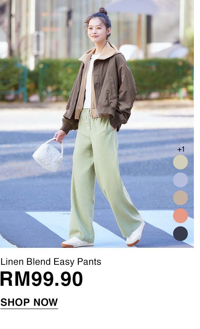 Linen Blend Easy Pants