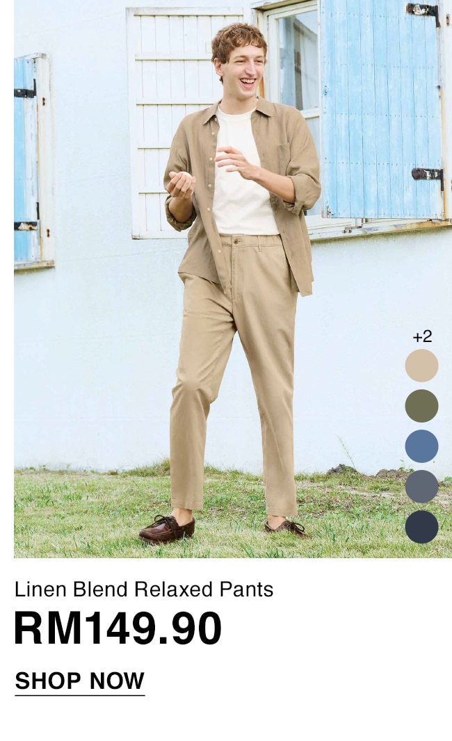 Linen Blend Relaxed Pants