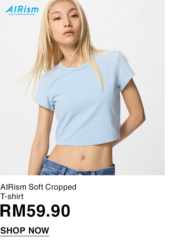 AIRism Soft Cropped T-shirt 