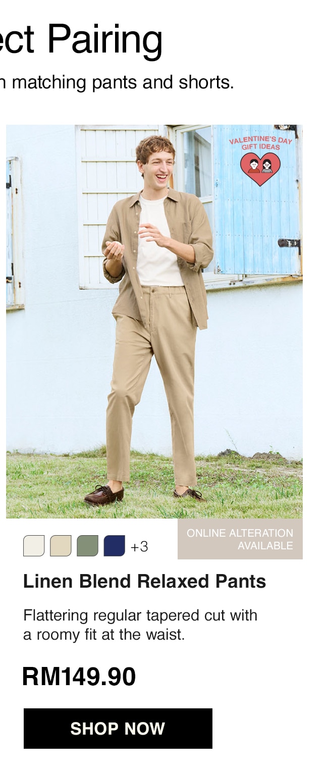 Linen Blend Relaxed Pants