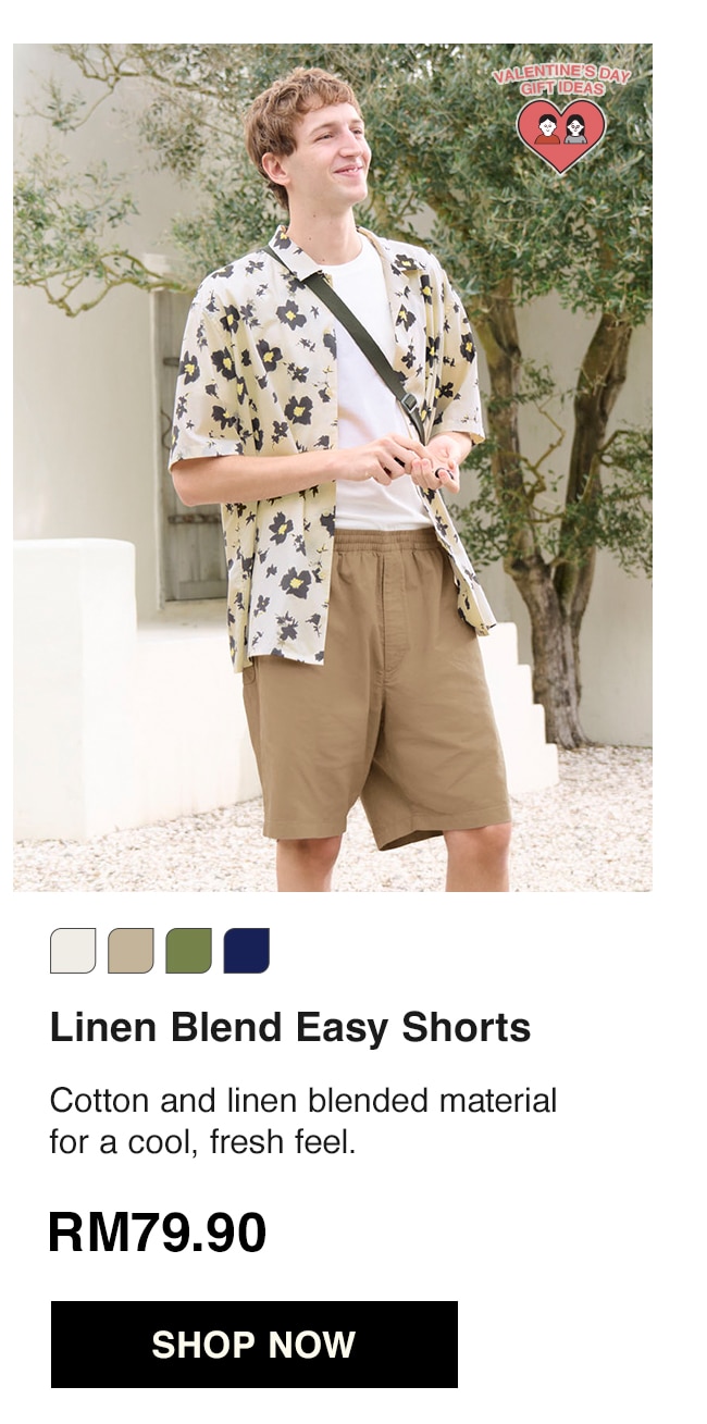 Linen Blend Easy Shorts