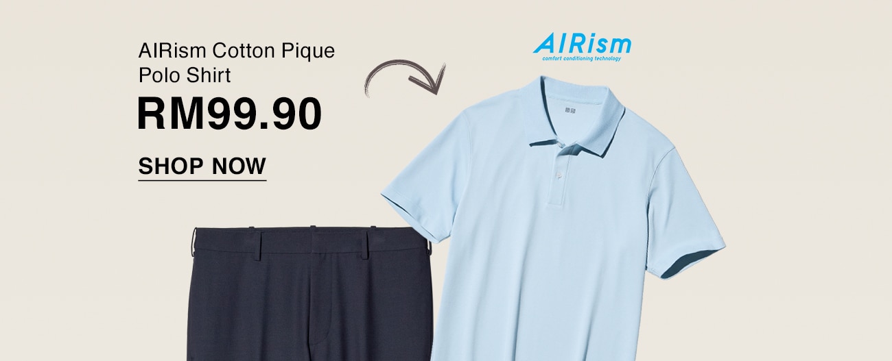 AIRism Cotton Pique Polo Shirt 