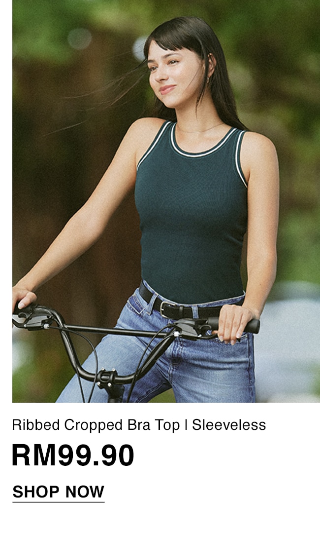 Ribbed Cropped Bra Top | Sleeveless