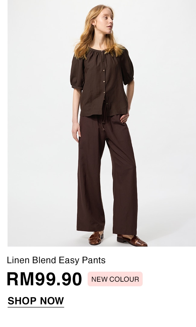 Linen Blend Easy Pants