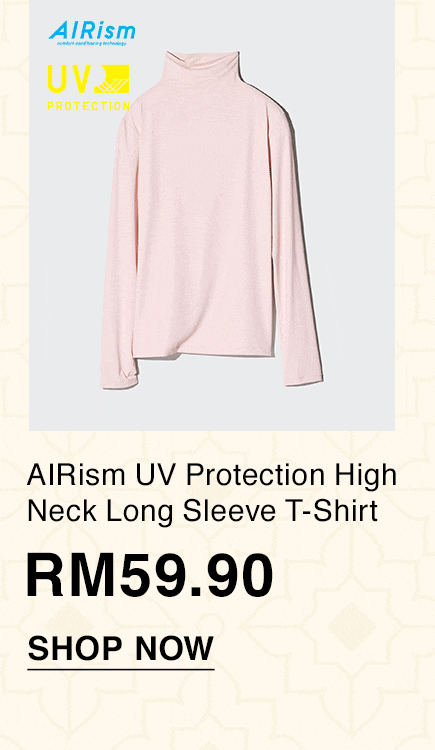 AIRism UV Protection High Neck Long Sleeve T-Shirt