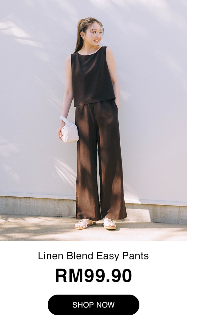 Linen Blend Easy Pants