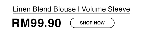 Linen Blend Blouse | Volume Sleeve