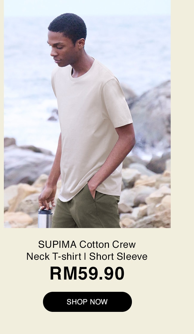 SUPIMA Cotton Crew Neck T-shirt | Short Sleeve
