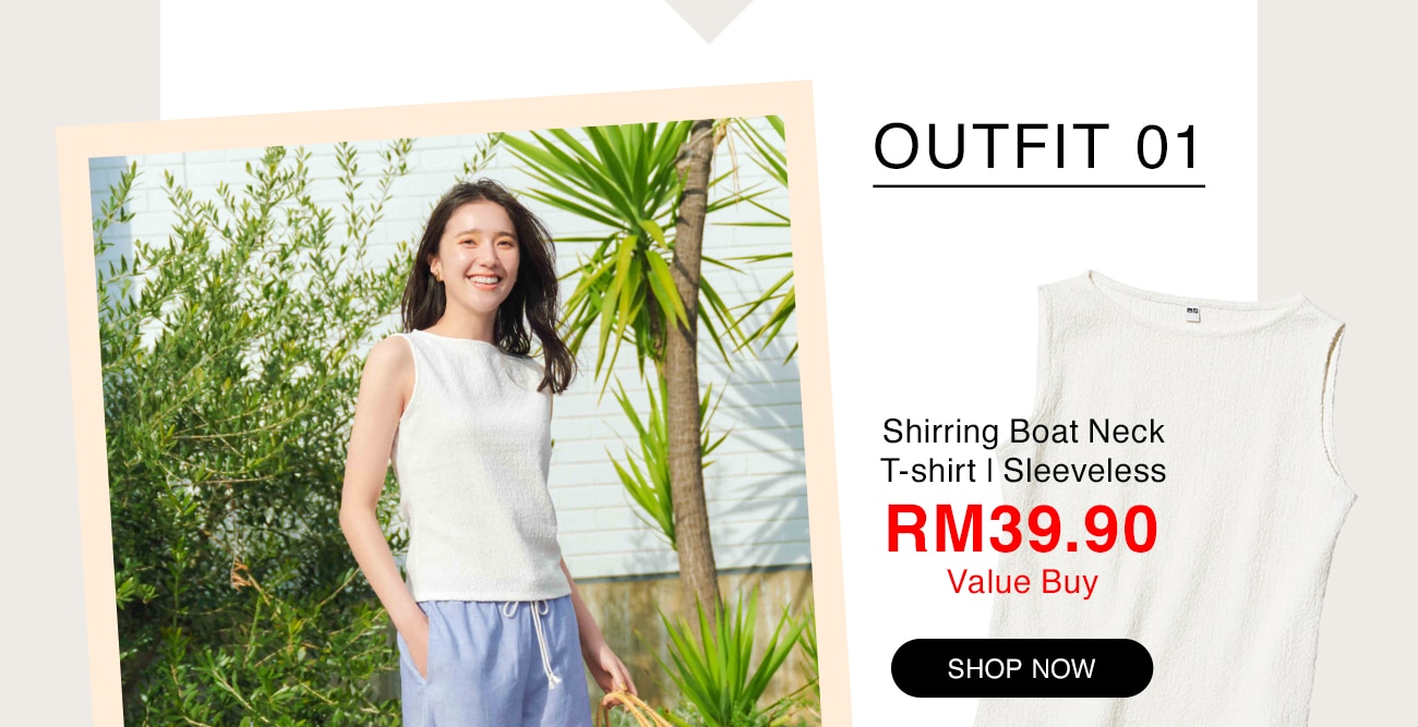Shirring Boat Neck T-shirt | Sleeveless