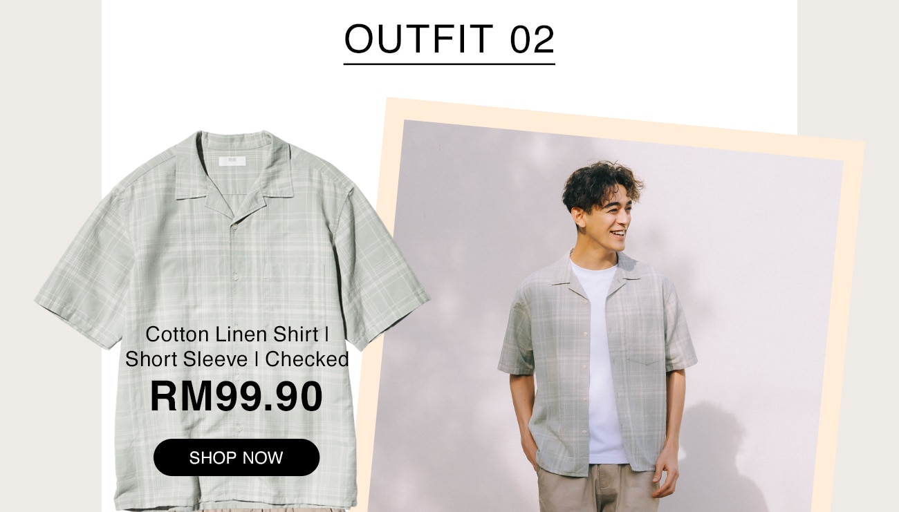 Cotton Linen Shirt | Short Sleeve | Checked