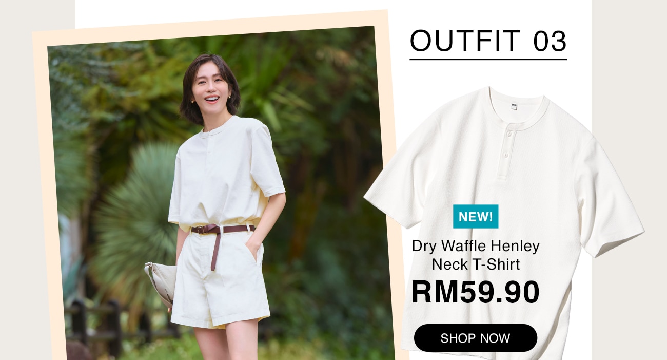 Dry Waffle Henley Neck T-Shirt