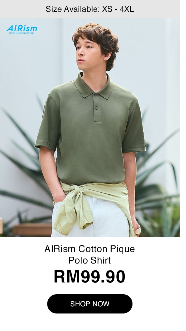 AIRism Cotton Pique Polo Shirt