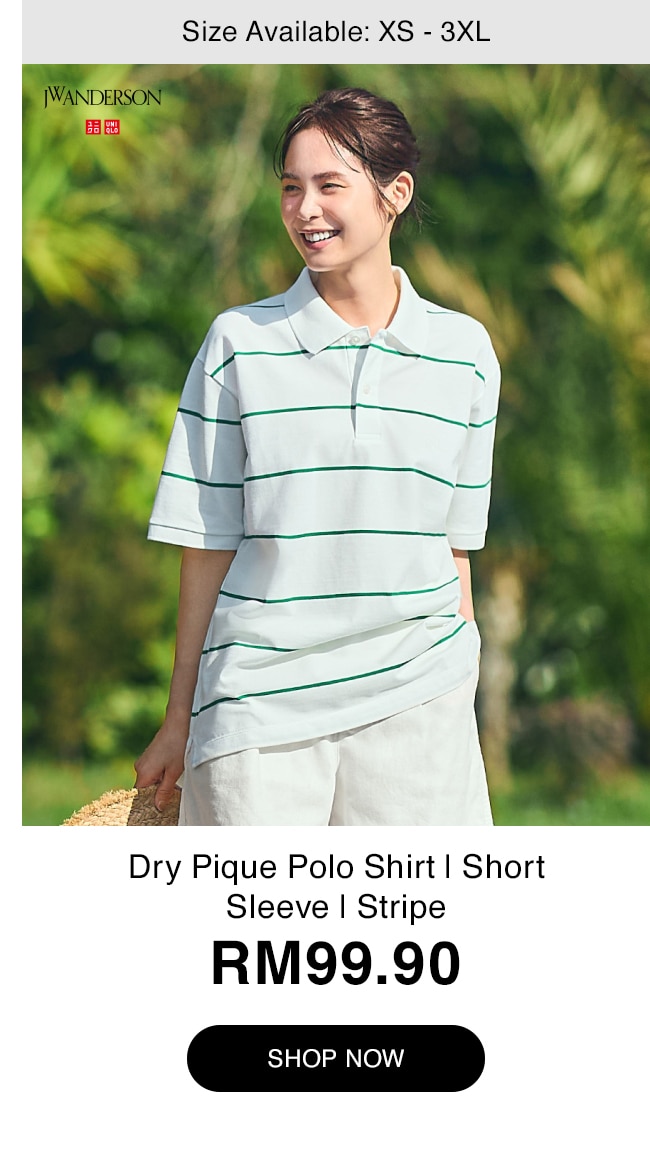 Dry Pique Polo Shirt | Short Sleeve | Stripe