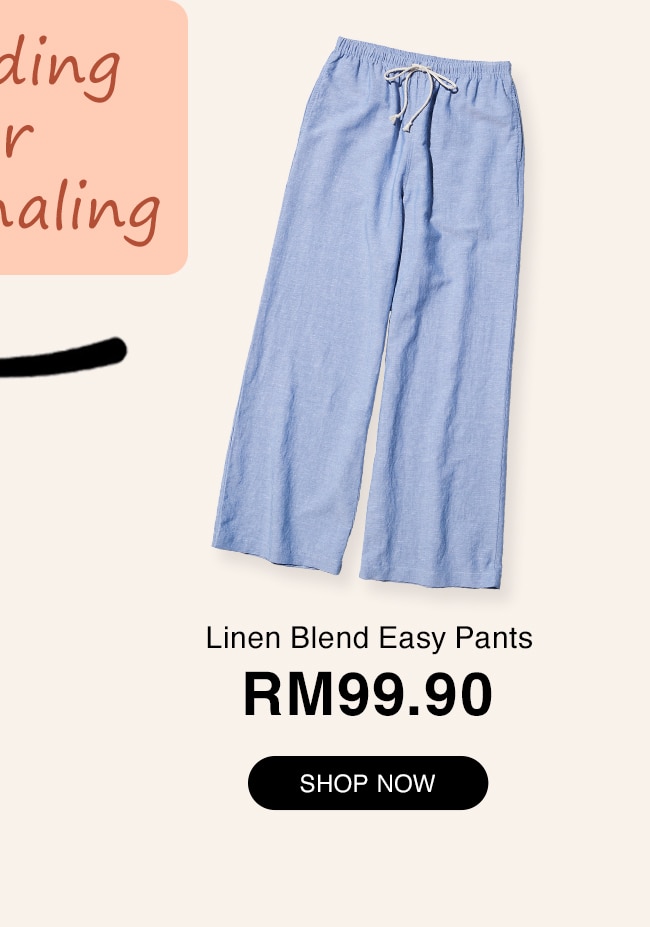 Linen Blend Easy Pants