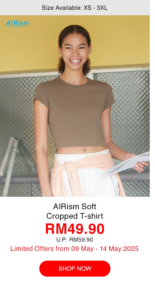 AIRism Soft Cropped T-shirt
