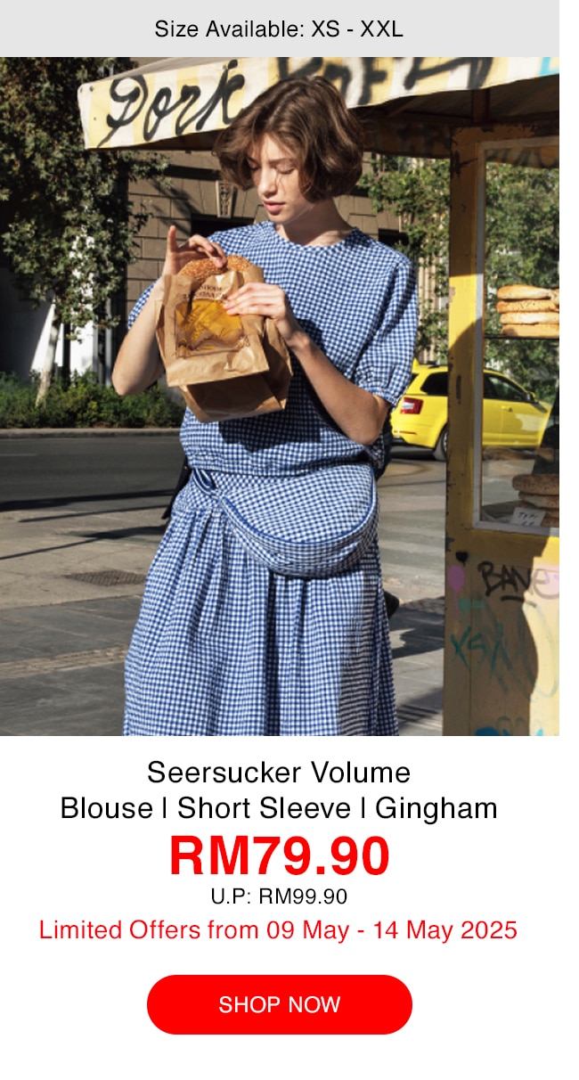 Seersucker Volume Blouse