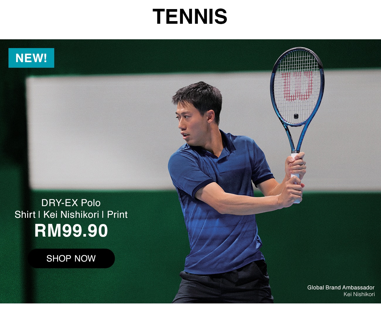 DRY-EX Polo Shirt | Kei Nishikori | Print