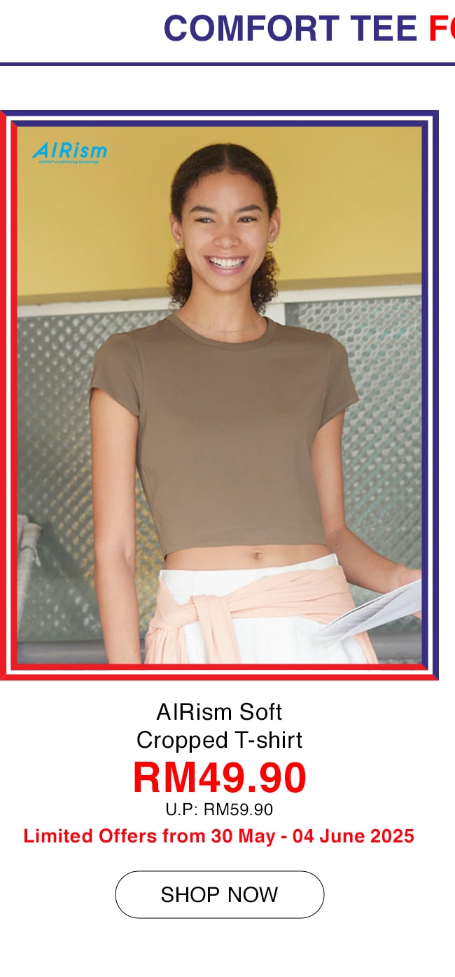 AIRism Soft Cropped T-shirt