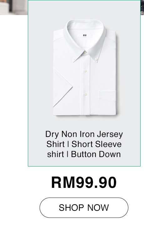 Dry Non Iron Jersey Shirt | Short Sleeve shirt | Button Down