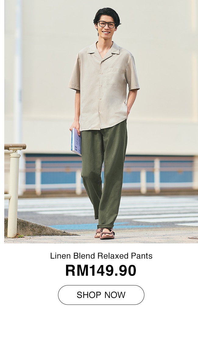 Linen Blend Relaxed Pants