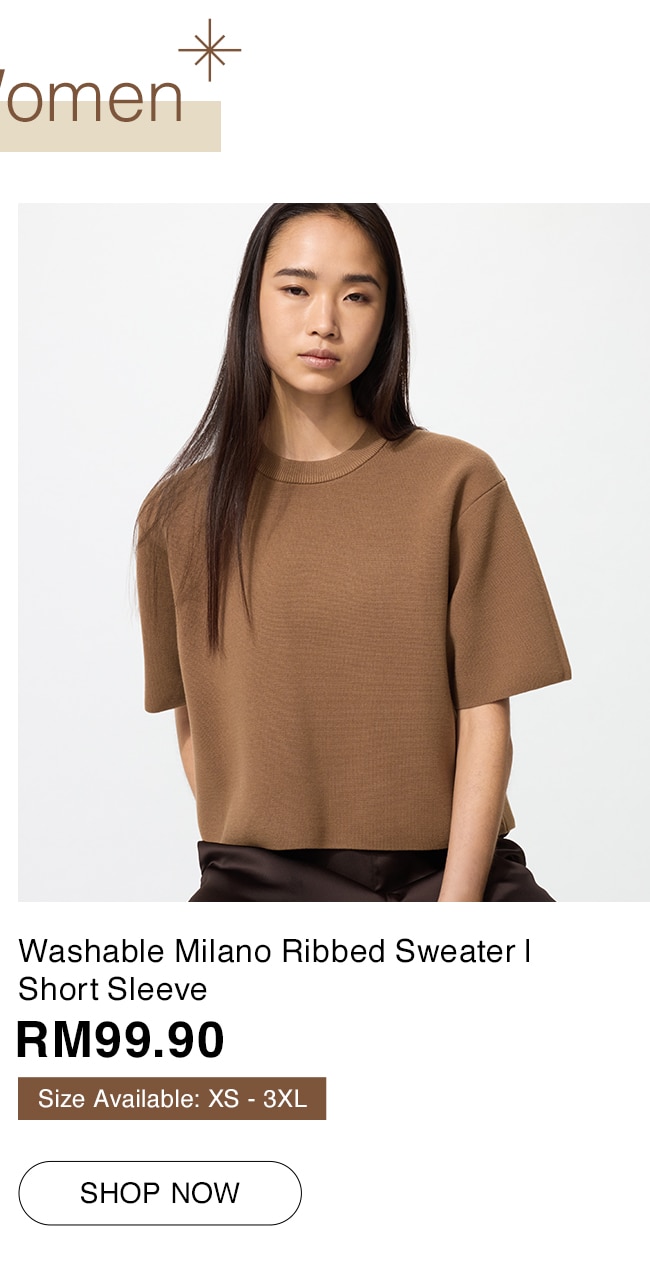 Washable Milano Ribbed Sweater | Short Sleeve