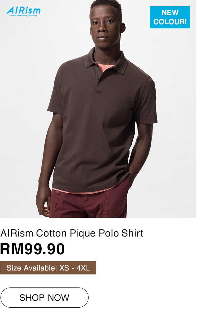 AIRism Cotton Pique Polo Shirt