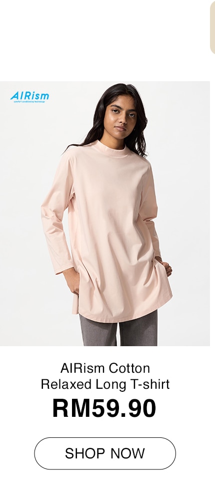 AIRism Cotton Relaxed Long T-shirt