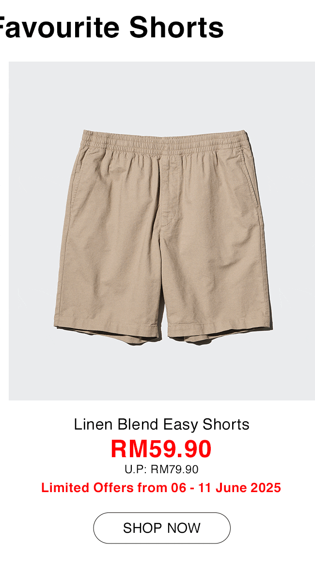 Linen Blend Easy Shorts