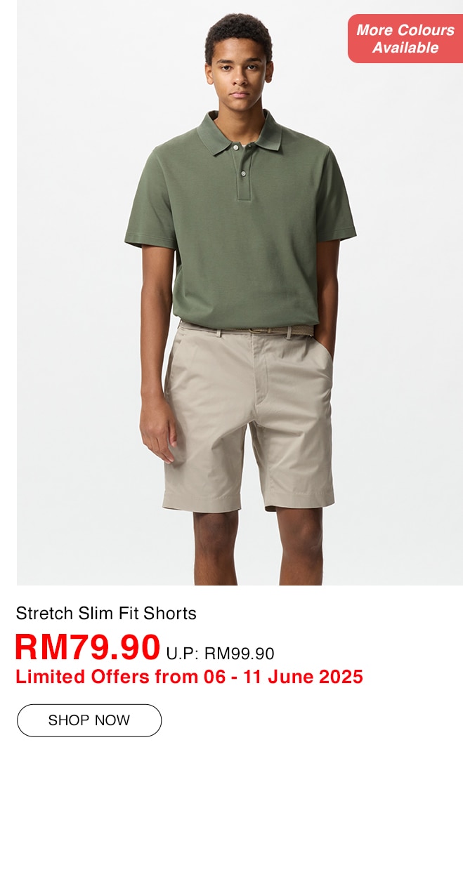 Stretch Slim Fit Shorts