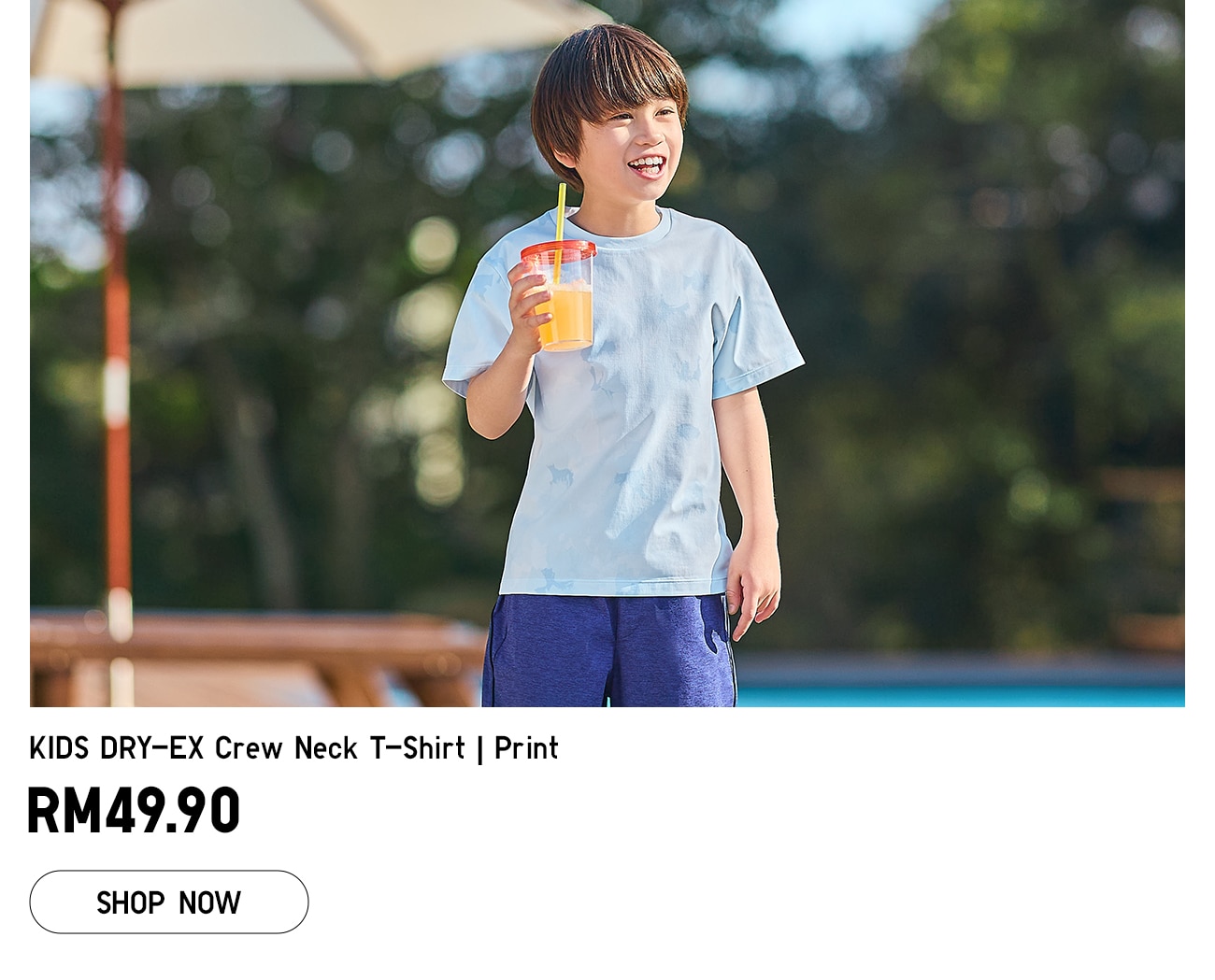 KIDS DRY-EX Crew Neck T-Shirt | Print