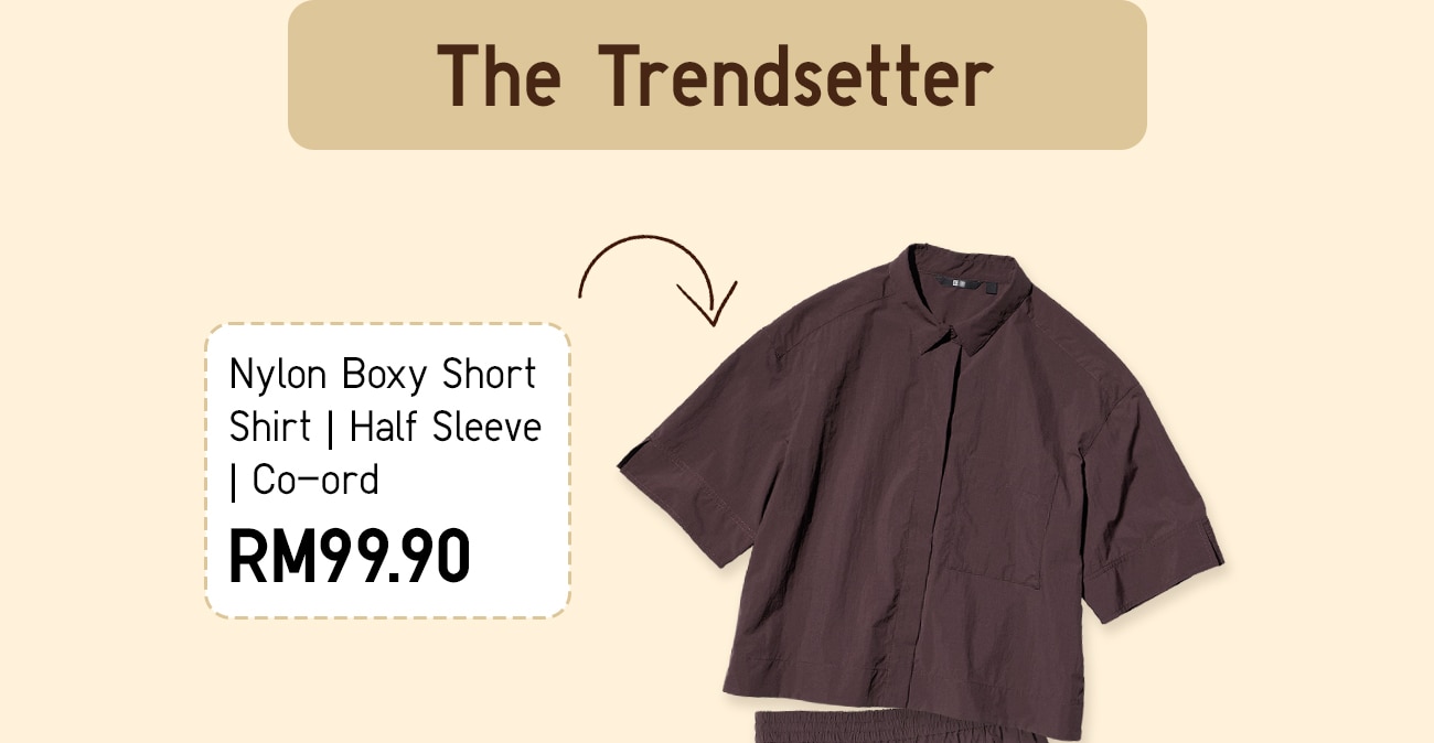 Nylon Boxy Short Shirt | Half Sleeve | Co-ord