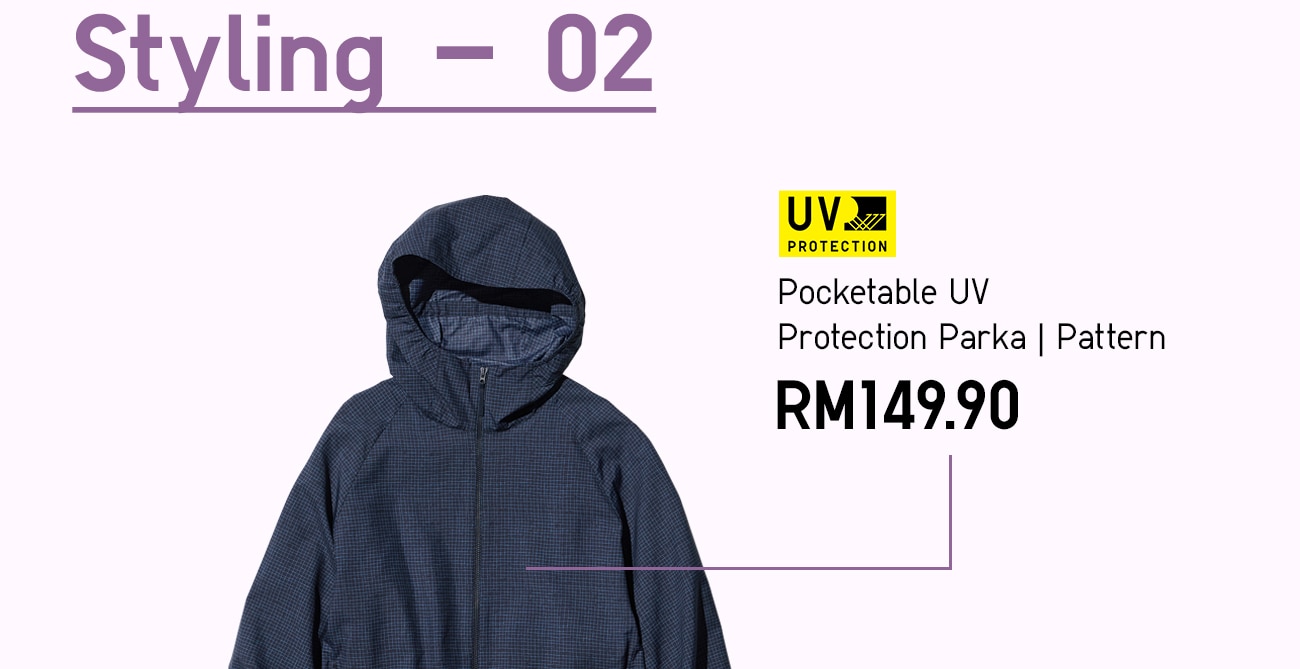 Pocketable UV Protection Parka | Pattern