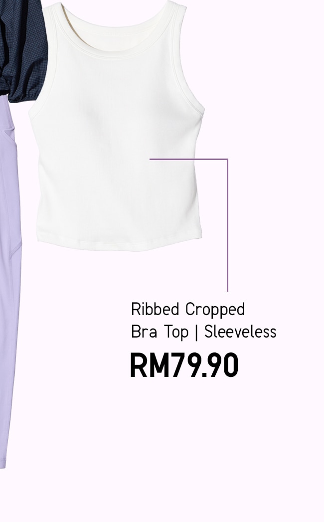 Ribbed Cropped Bra Top | Sleeveless