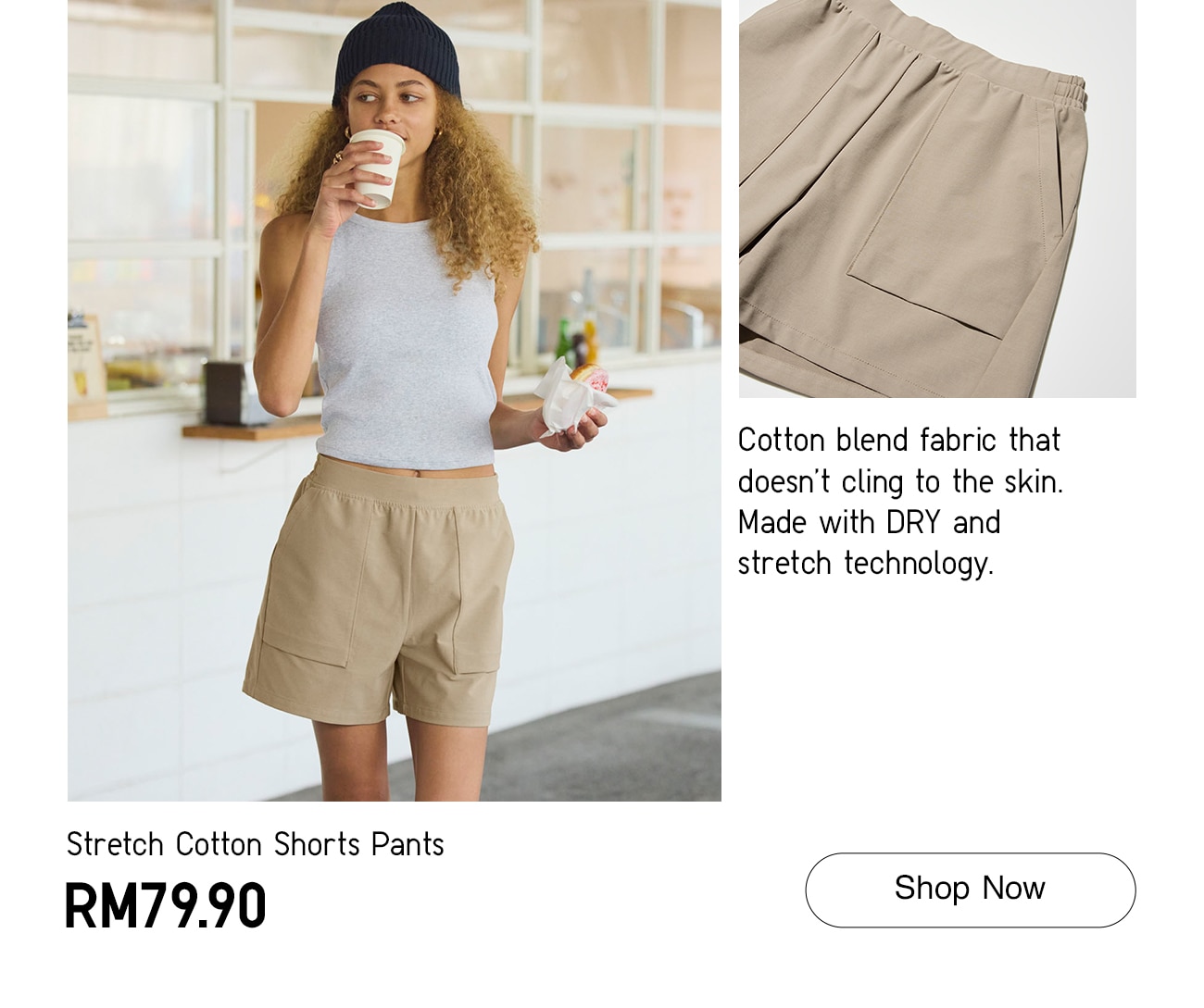 Stretch Cotton Shorts Pants