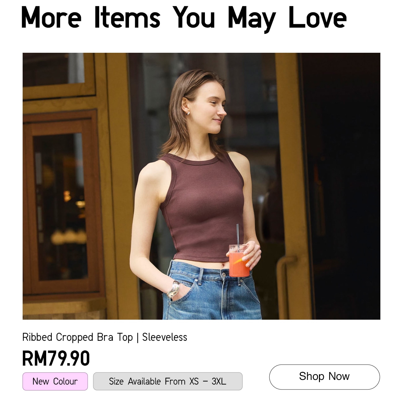 Ribbed Cropped Bra Top | Sleeveless