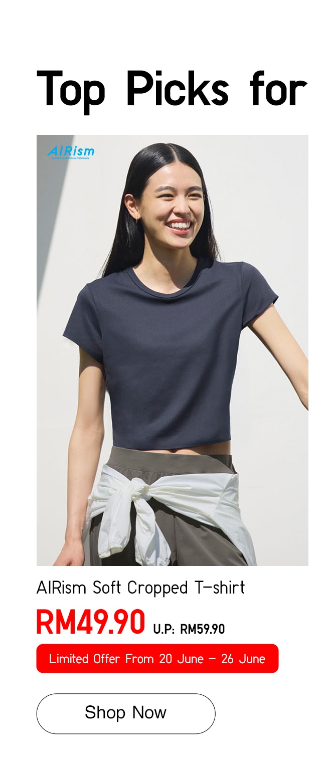 AIRism Soft Cropped T-shirt