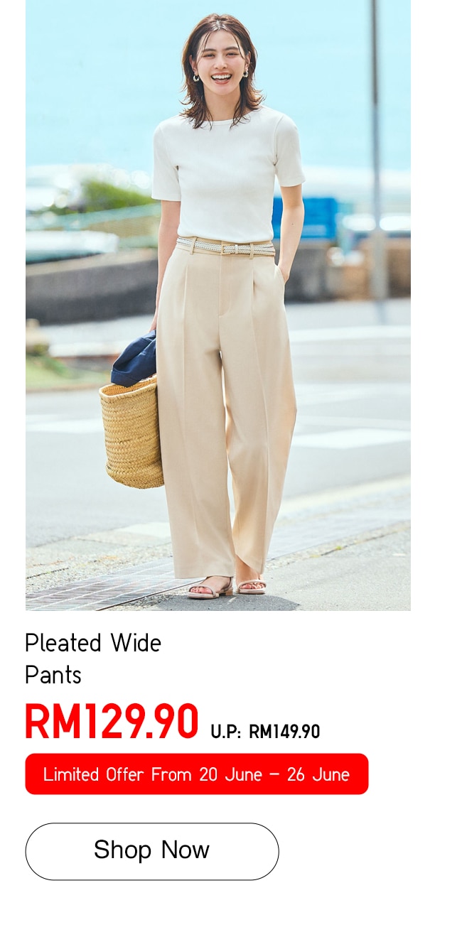Pleated Wide Pants
