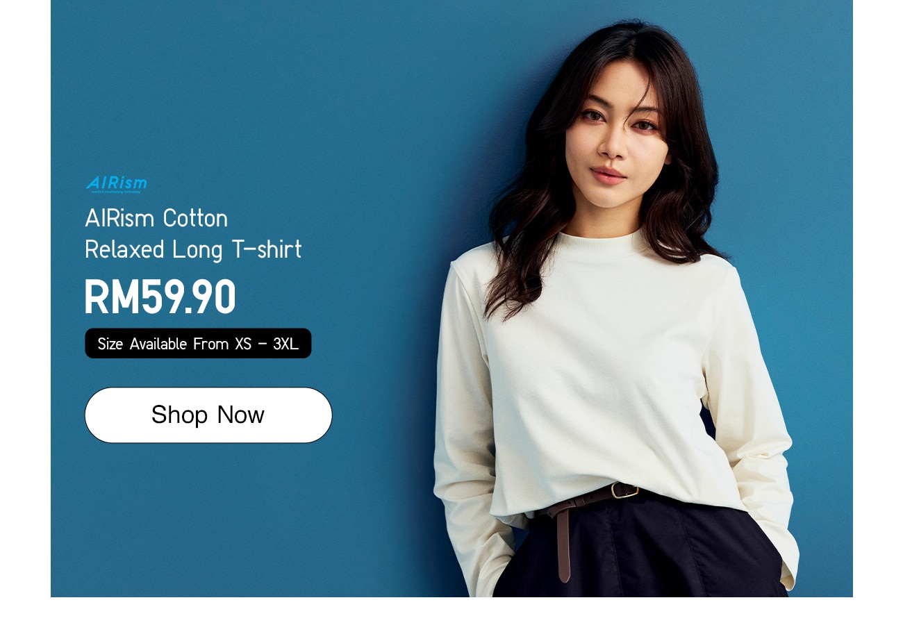 AIRism Cotton Relaxed Long T-shirt