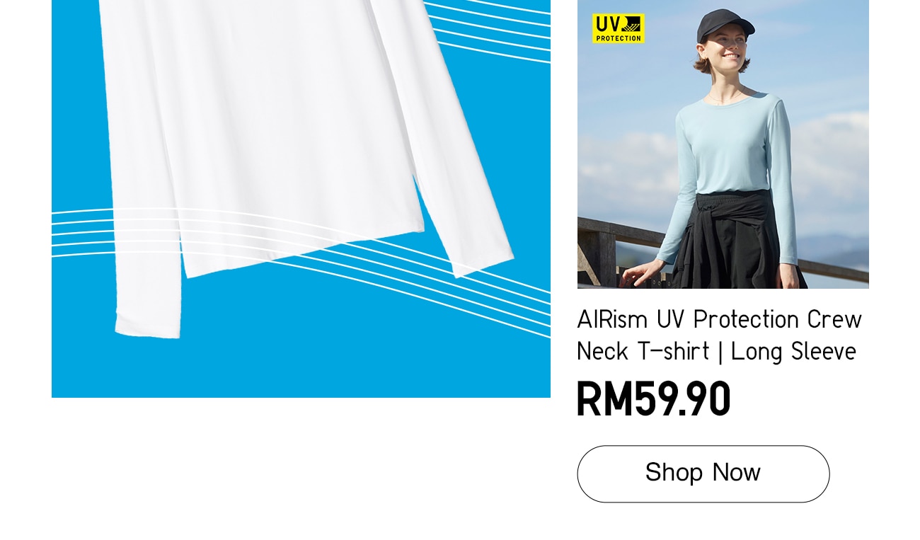 AIRism UV Protection Crew Neck T-shirt | Long Sleeve