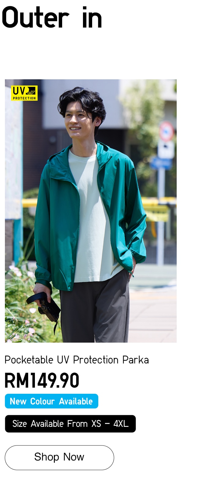 Pocketable UV Protection Parka