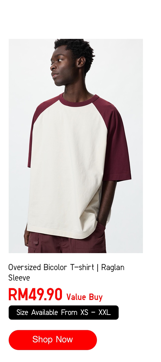 Oversized Bicolor T-shirt | Raglan Sleeve