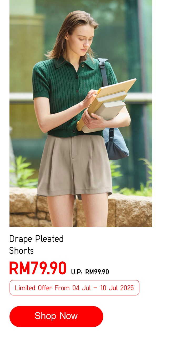 Drape Pleated Shorts