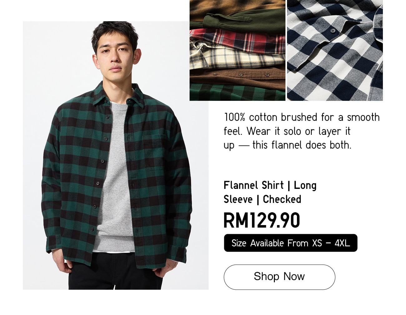 Flannel Shirt | Long Sleeve | Checked