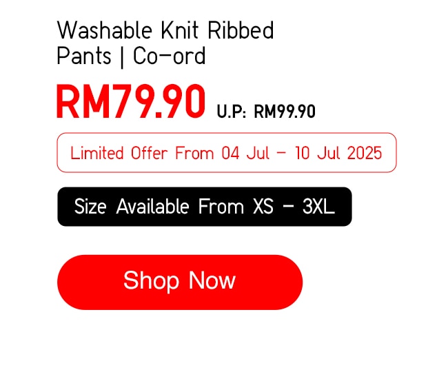 Washable Knit Ribbed Pants | Co-ord