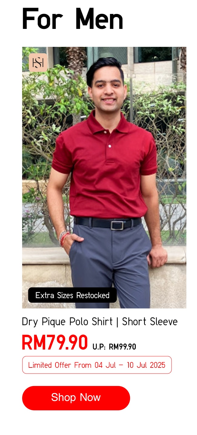 Dry Pique Polo Shirt | Short Sleeve