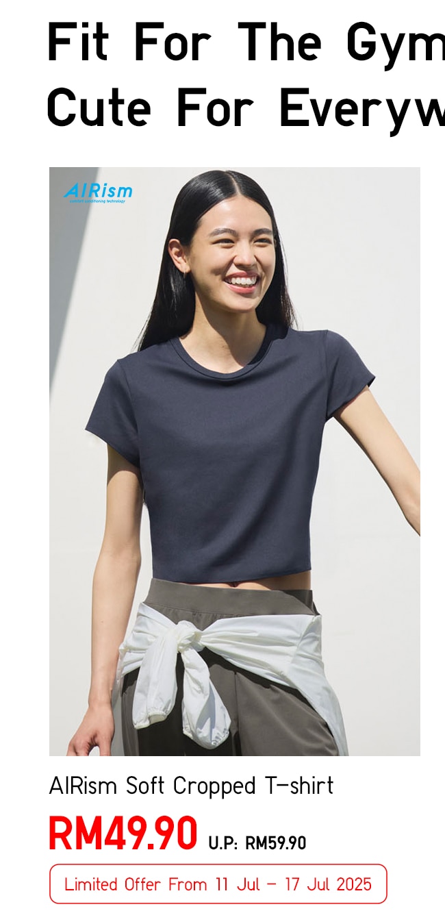 AIRism Soft Cropped T-shirt