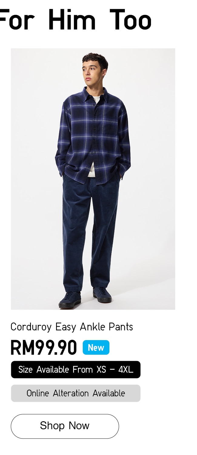 Corduroy Easy Ankle Pants